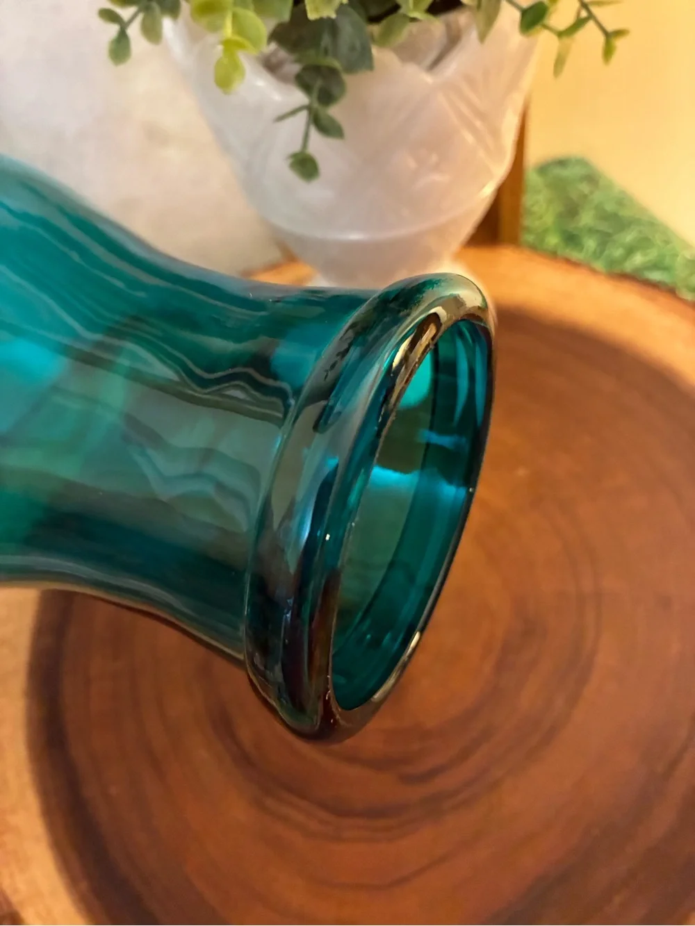 Teal Hurricane Glass- Home Accents Lanterns